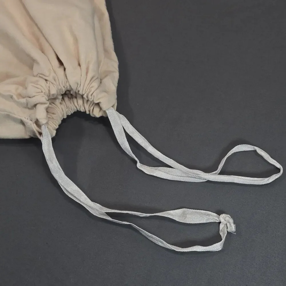 Jimmy Choo Dust Bag Beige Cotton Drawstring Large Storage Pouch 19x20 Italy